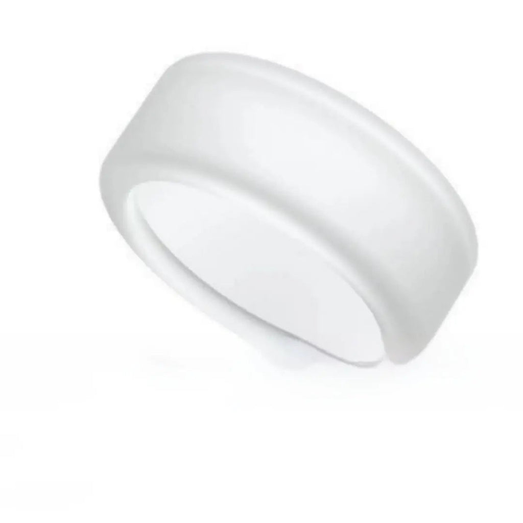 White smart ring on a white background