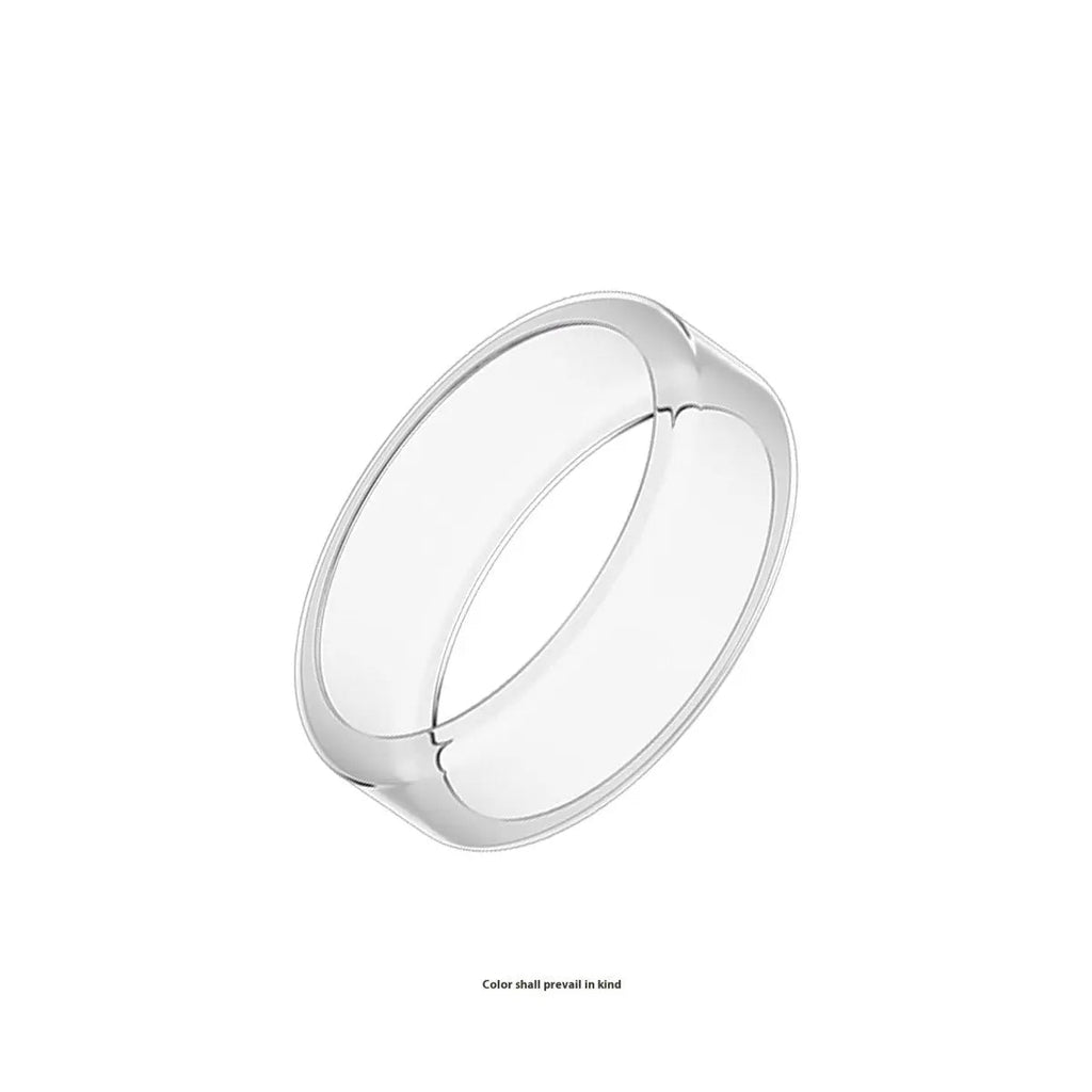 Silver ring on a white background